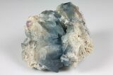 Stormy-Day Blue, Cubic Fluorite Crystal Cluster - Sicily, Italy #183795-1